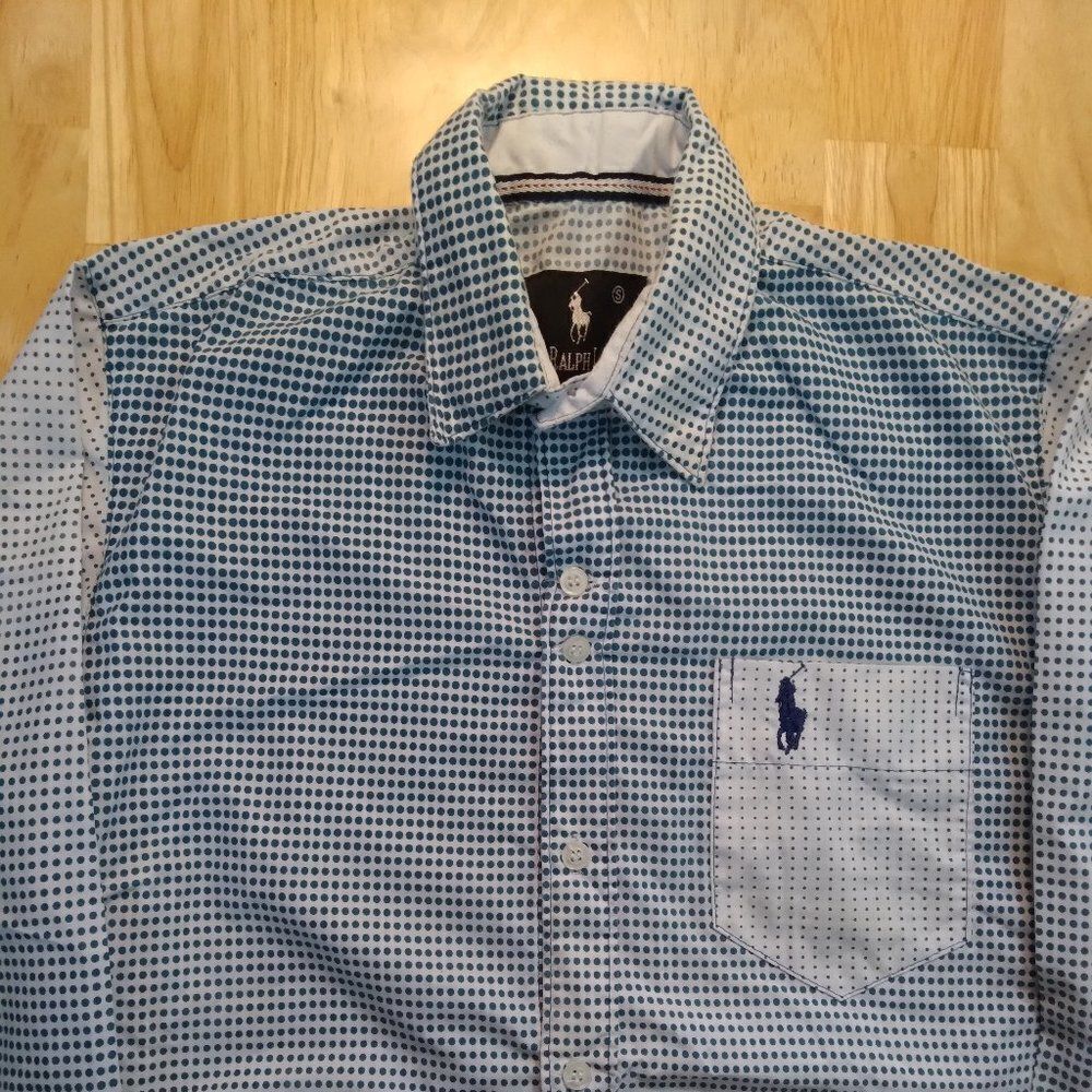 Polo Ralph Lauren Black Label Dots Button Down Dress Shirt